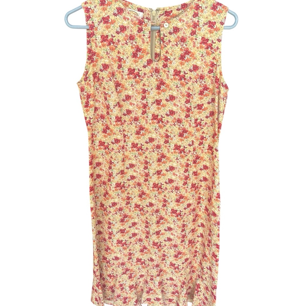 Talbots Floral Sleeveless Dress - Red and Cream